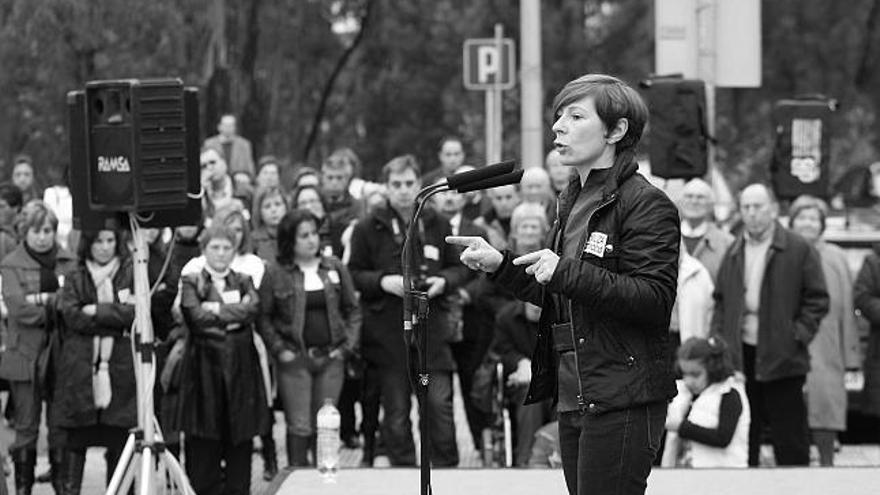 La secretaria de Organización del PSdeG, Mar Barcón, durante el acto