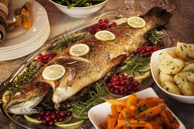 Mariscos y pescados en Navidad