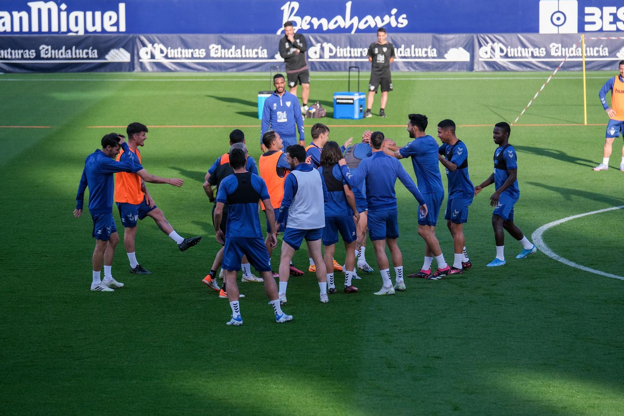 Entrenamiento del Málaga CF antes del partido contra el Levante