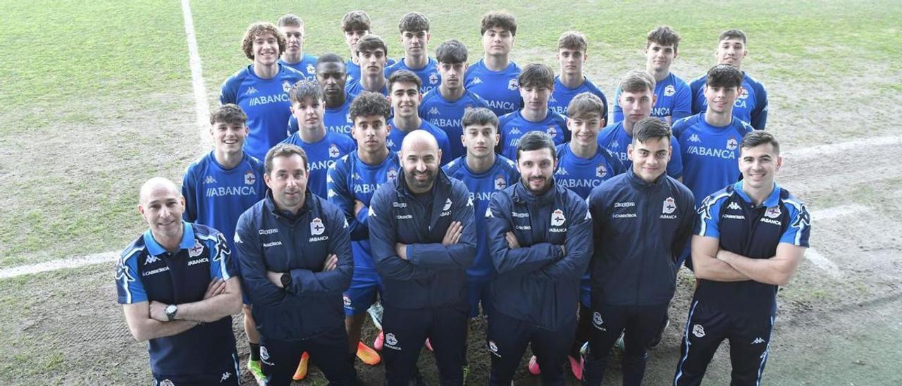 Plantilla juvenil a deportivo de la coruña