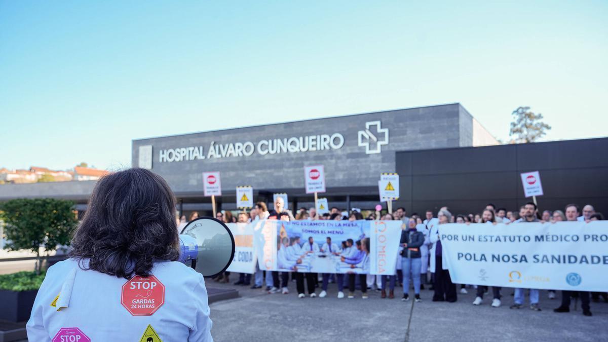 Protesta médica en el Cunqueiro.