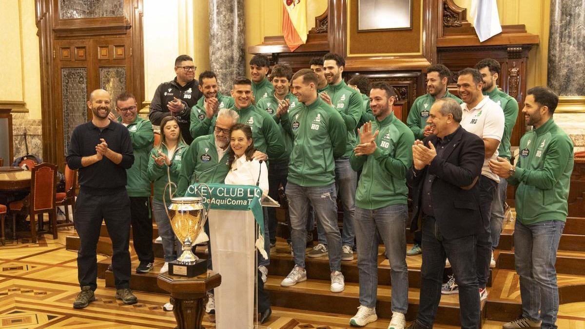 Así fue la recepción en María Pita a los jugadores del Liceo con su undécima Copa del Rey