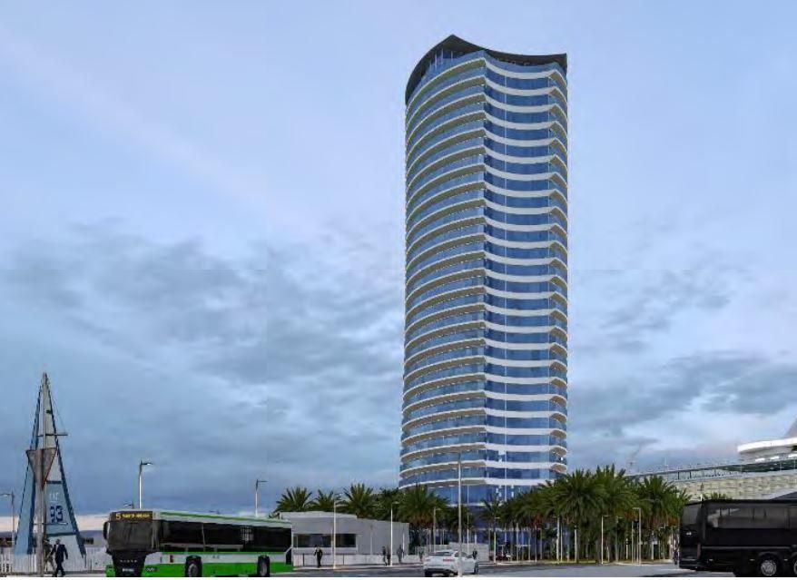 Nuevo proyecto del Hotel-Convenciones 'Torre del Puerto'.