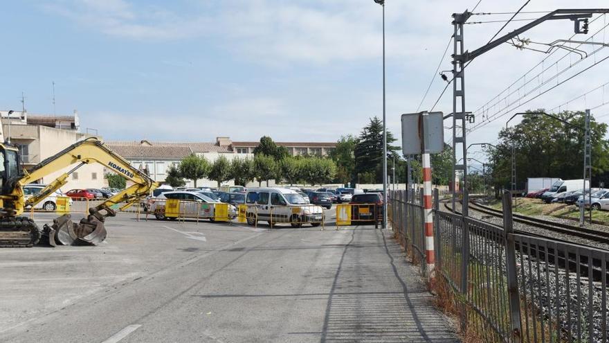 Inici dels treballs de la ruta transfronterera a Figueres.