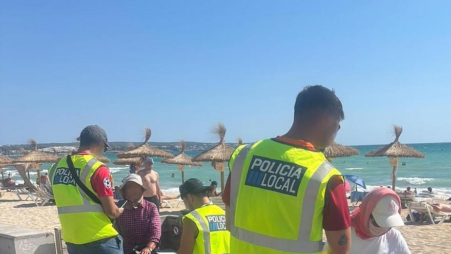 Imponen 30 denuncias en seis días a masajistas ilegales chinas en las playas de Can Pere Antoni y Cala Major de Palma