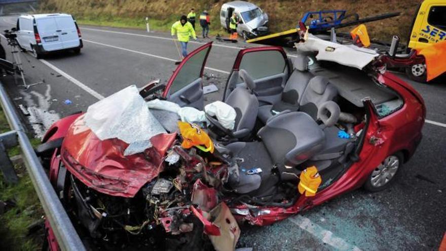 Accidente de tráfico en Caldas: una mujer fallecida en un brutal accidente