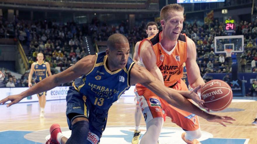 Justin Hamilton, en un encuentro ante el Gran Canaria.