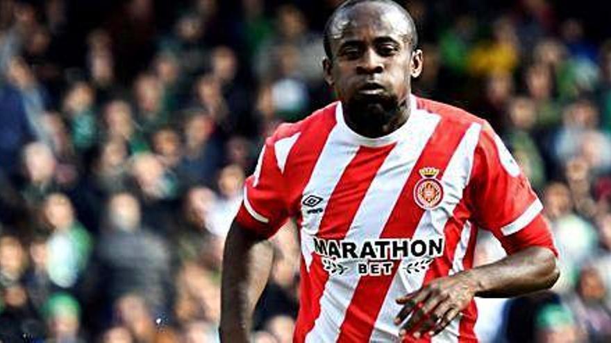 Seydou Doumbia vestint els colors del Girona.