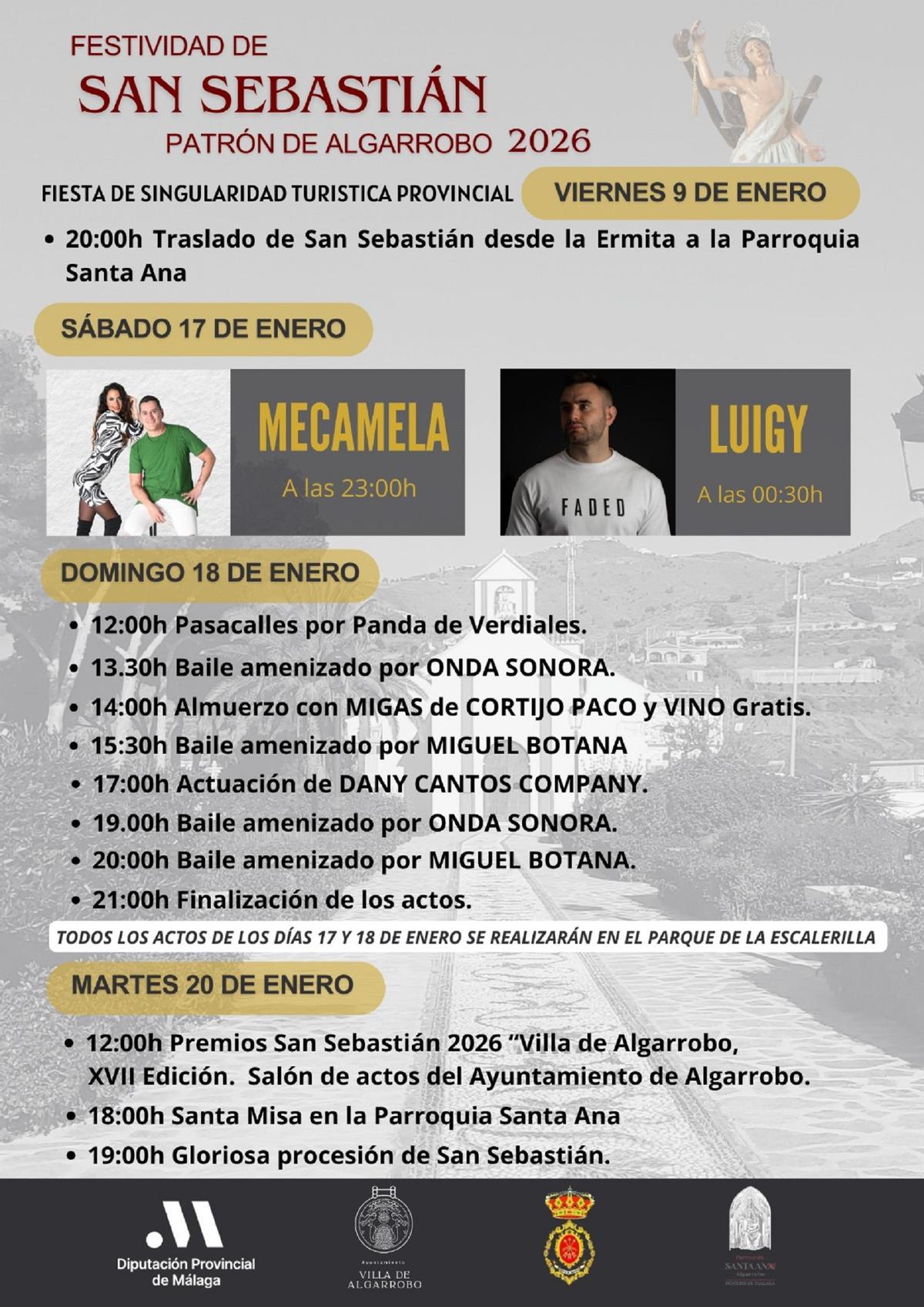 Algarrobo tiene preparado para celebrar la festividad de patrón, San Sebastián, desde este fin de semana.