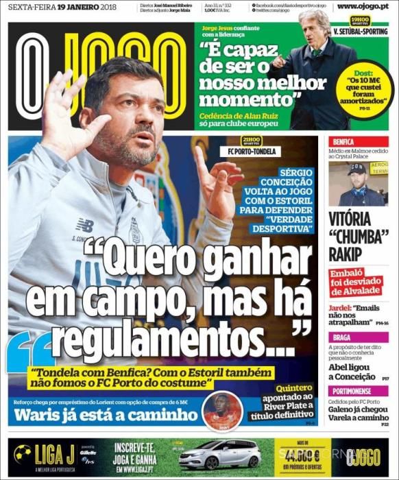 Portadas deportivas del viernes 19 de enero