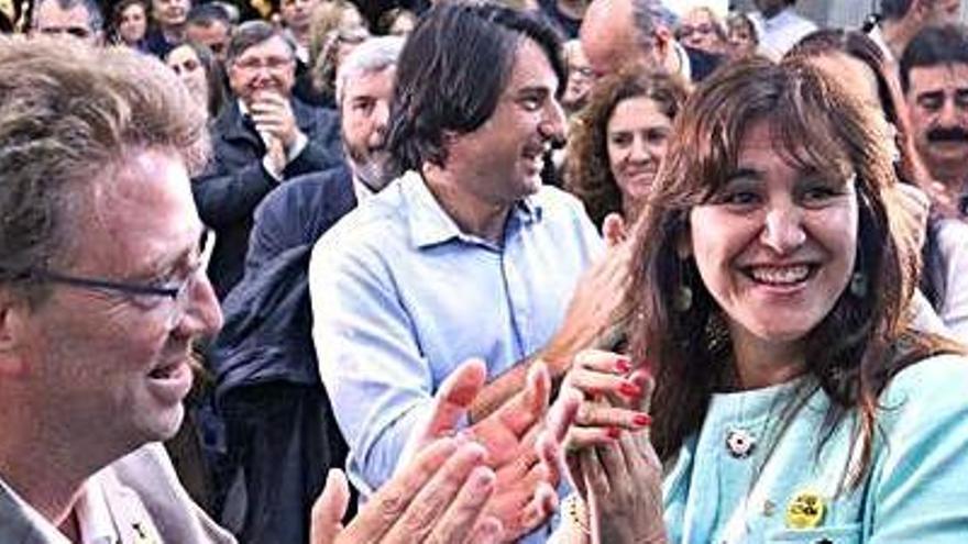 Els candidats de JxCat Ferran Bel i Laura Borràs