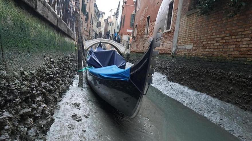 Los canales de Venecia se quedan sin agua