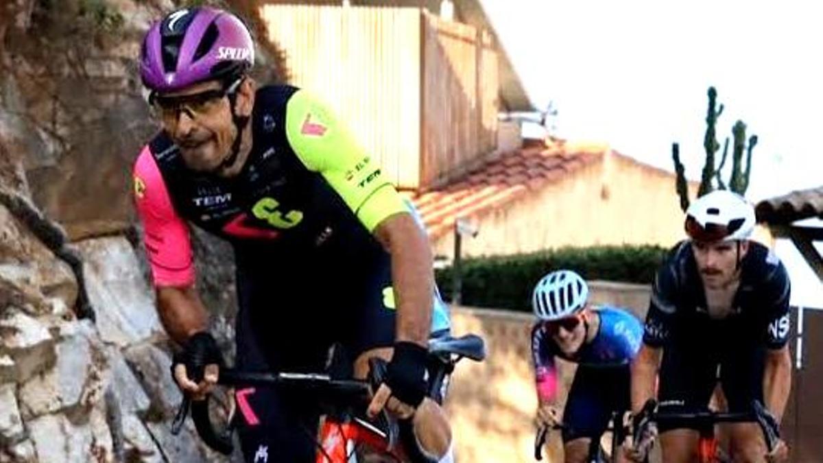 Guillem Muñoz durant una de les pujades al castell