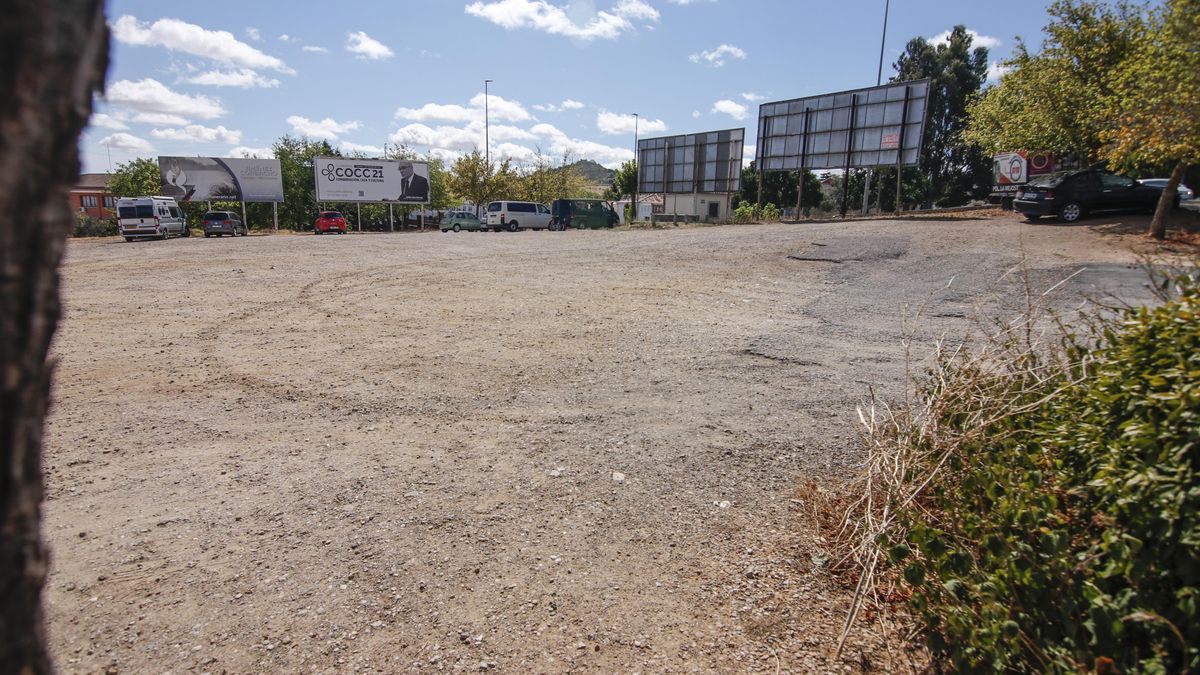 Parcela de la avenida de las Delicias entre las instalaciones de la Cruz Roja y el cementerio.