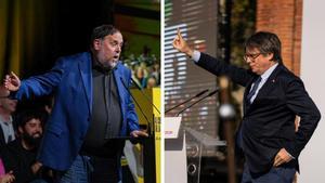 Oriol Junqueras y Carles Puigdemont.