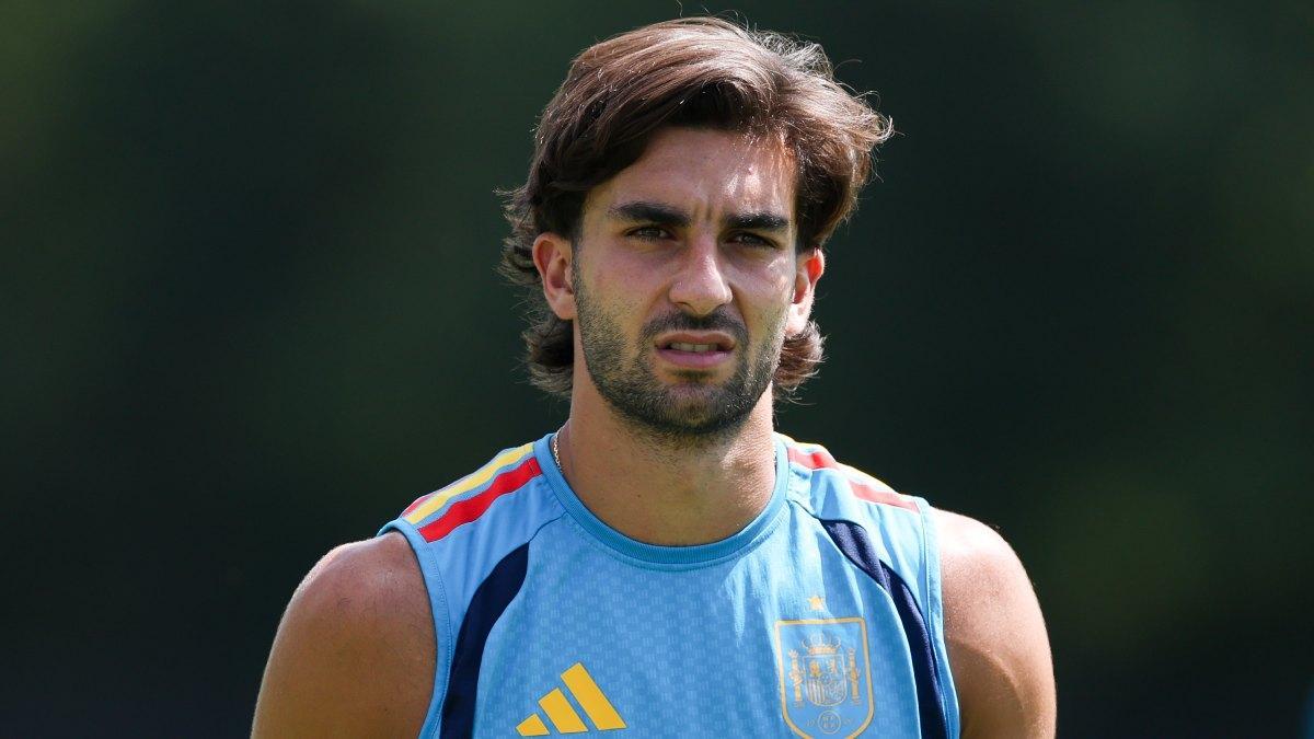 CHATTANOOGA, TENNESSEE - JUNE 29: Ferran Torres #7 of Spain looks on during the Training at Baylor School on June 29, 2026 in Chattanooga, Tennessee. (Photo by Florencia Tan Jun/Getty Images)