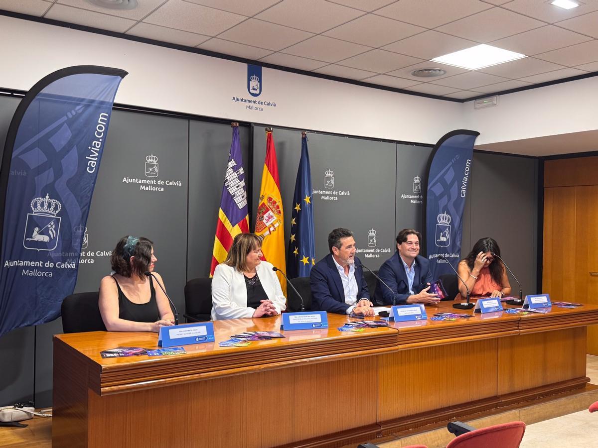 Un momento de la rueda de prensa en Calvià.