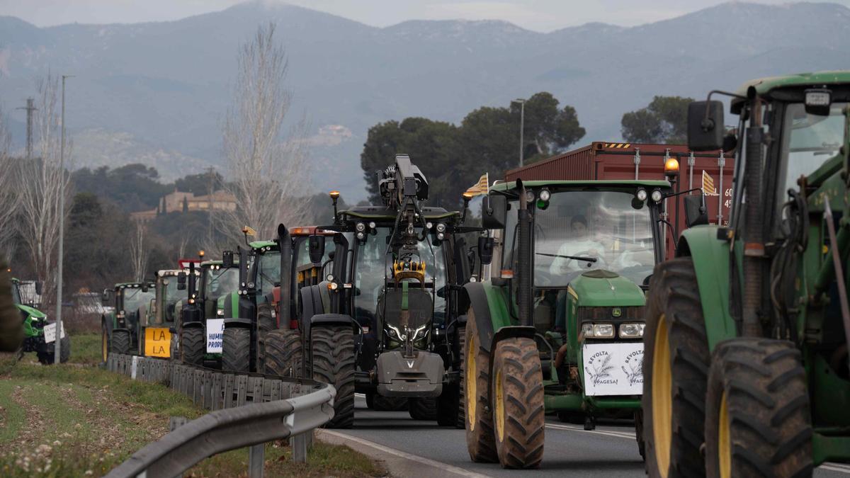 Cortes de carreteras de los agricultores, en imagen de archivo.