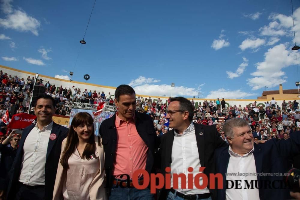 Pedro Sánchez en un acto de campaña del PSOE en Calasparra