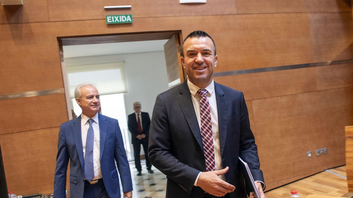 Vicent Mompó, y el exdiputado de Personal, Ricardo Gabaldón, antes de la dana.