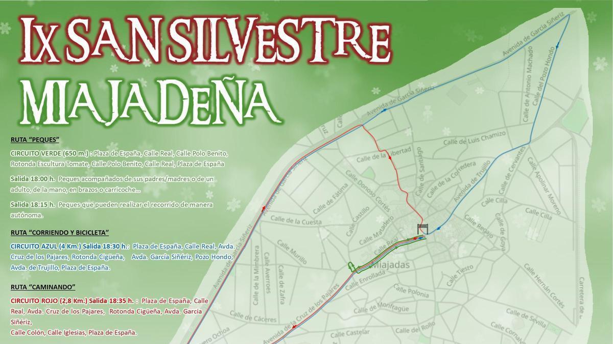 Plano de la San Silvestre de Miajadas.