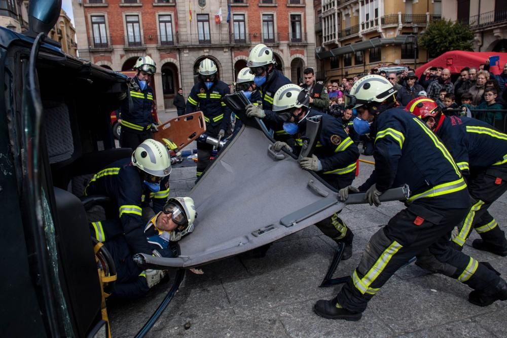 Simulacro de los Bomberos de Zamora