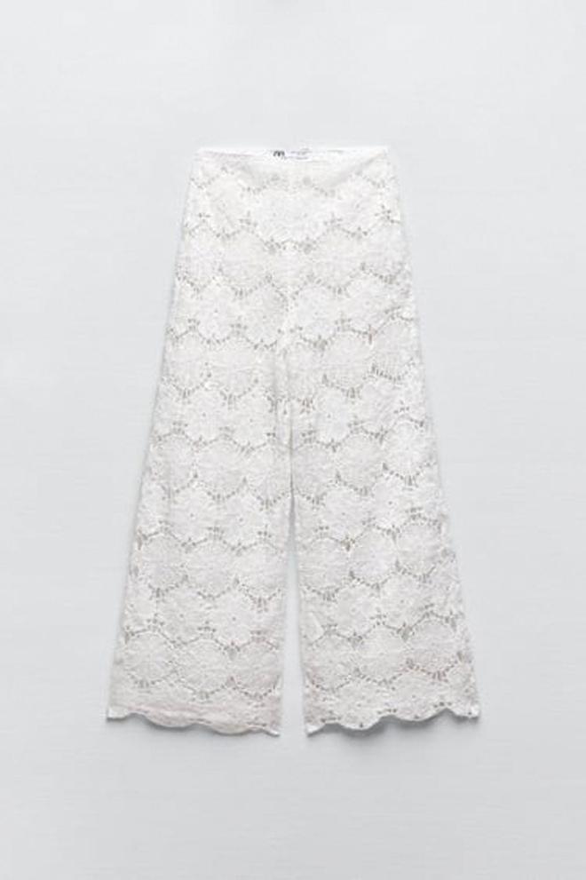 Pantalones de crochet de Zara (precio: ·9,95 euros)