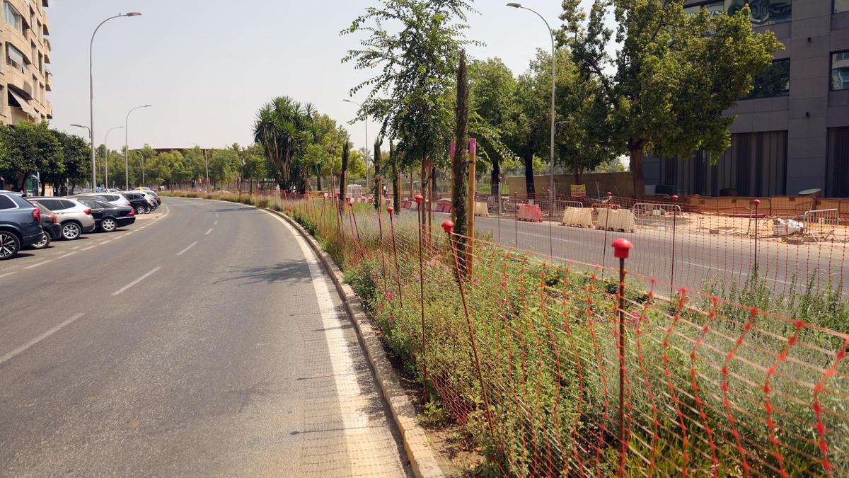 Renovación de la mediana de la avenida Presidente Adolfo Suárez en Los Remedios