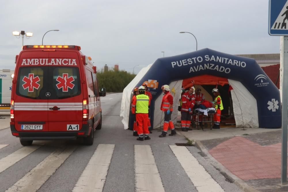 La maniobra simula una emergencia por sustancias peligrosas para poner a prueba los mecanismos de coordinación y respuesta de la Junta de Andalucía