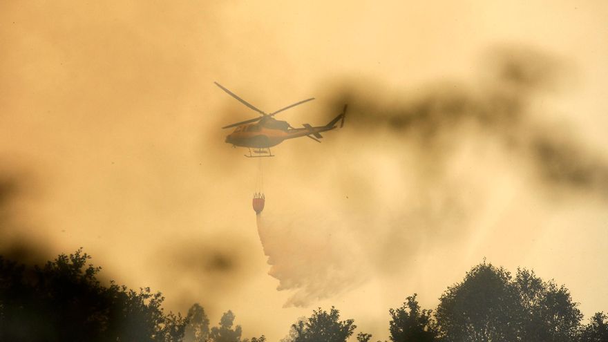 Una chispa en tareas agrarias originó el fuego de Lalín, que alcanza las 70 hectáreas