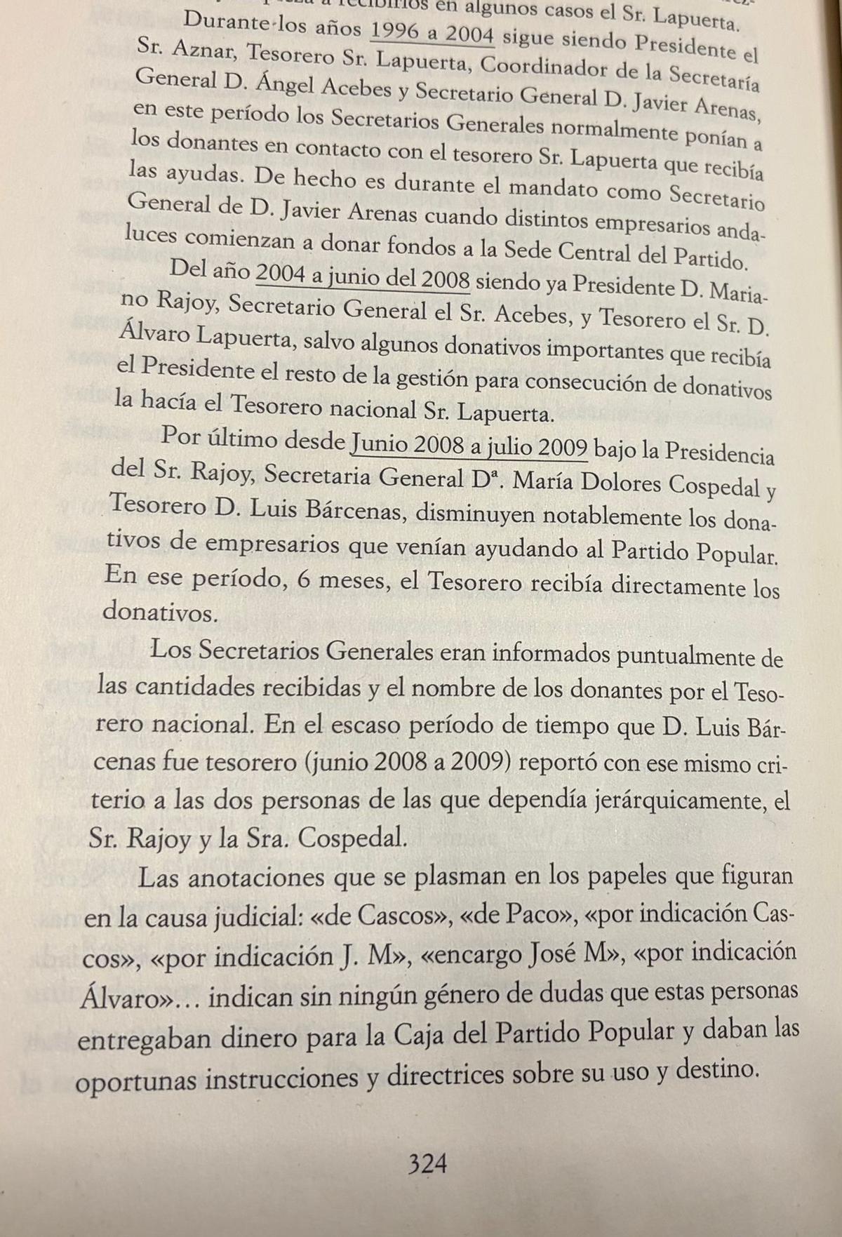 Escrito de defensa de Luis Bárcenas por el caso de la caja b del PP
