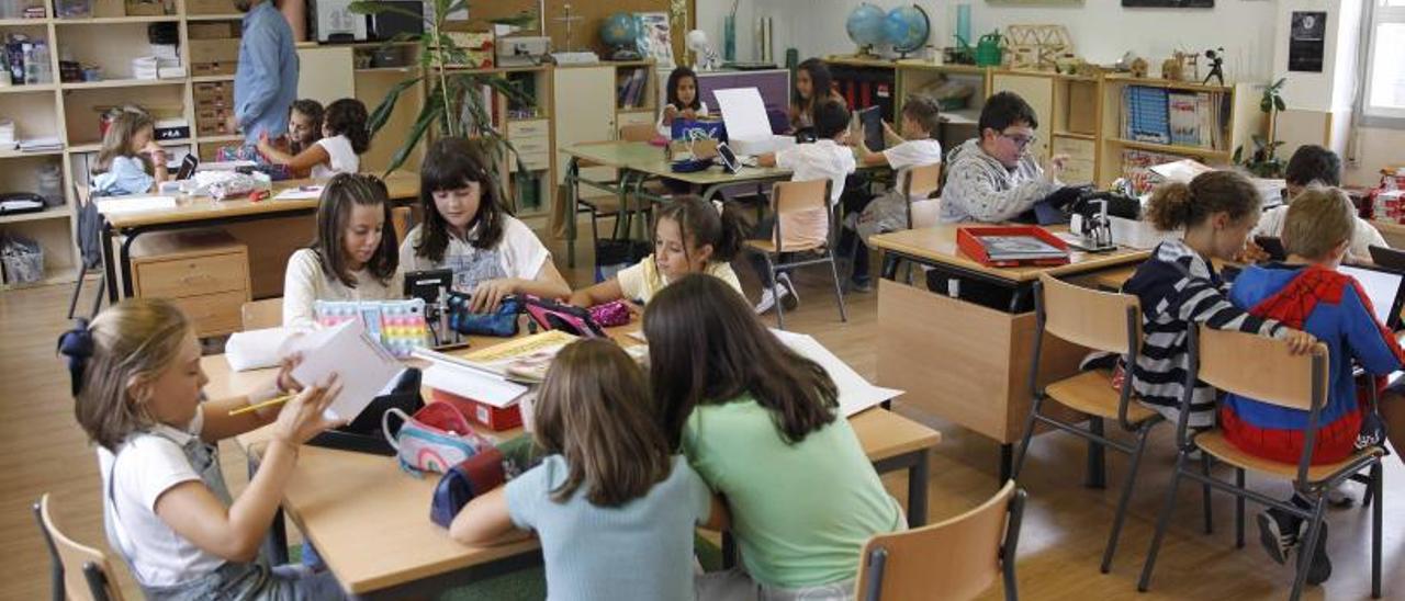 Aula del contexto científico del CEIP Santa Mariña.   | // FOTOS DE PABLO HERNÁNDEZ