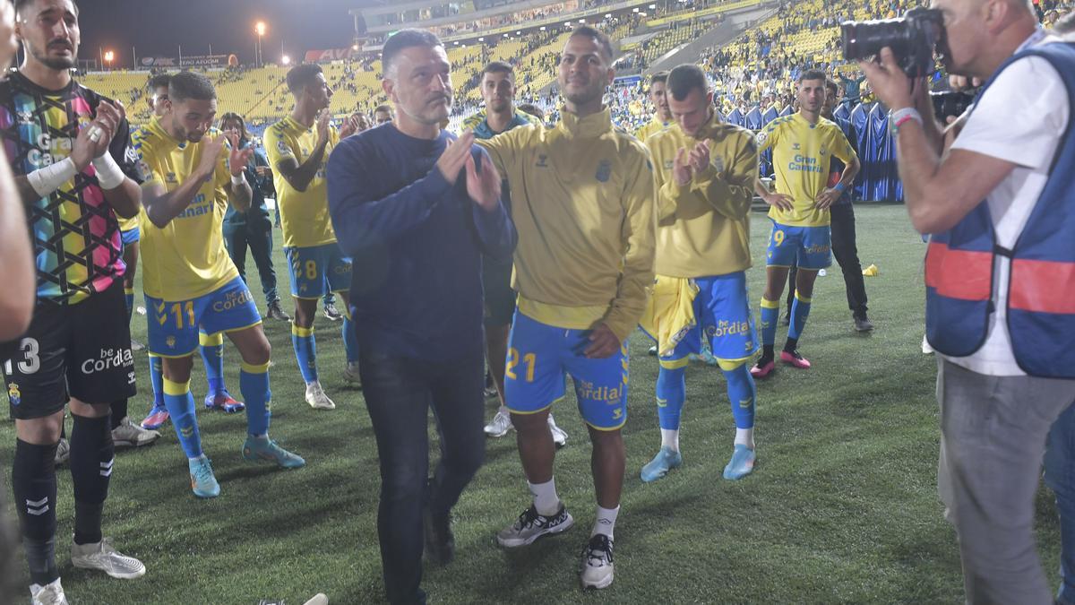 Celebración de los jugadores del Tenerife el 4 de junio.