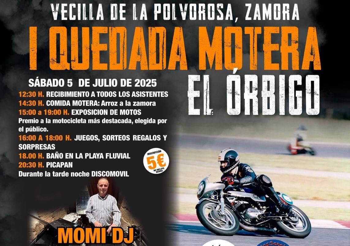 Cartel de la I Quedada Motera.