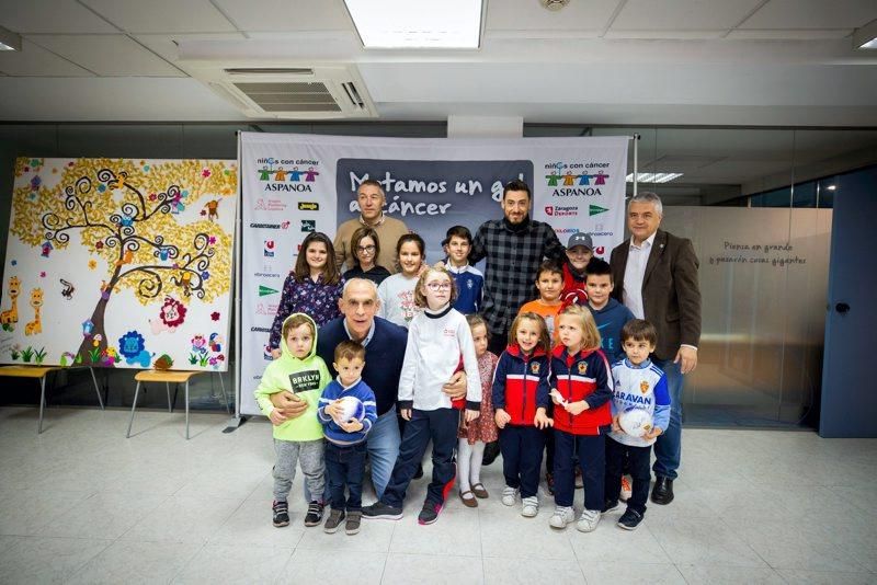 Cristian Álvarez, Andoni Cedrún y  Xavi Aguado en Aspanoa