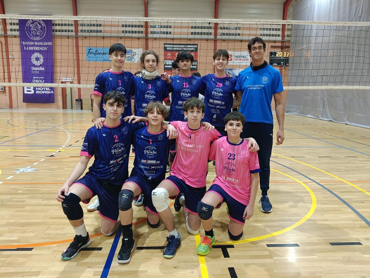 El cadete masculino del Club Voleibol Gandia
