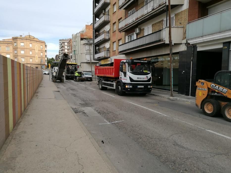 Obres a la carretera del Pont de Vilomara.