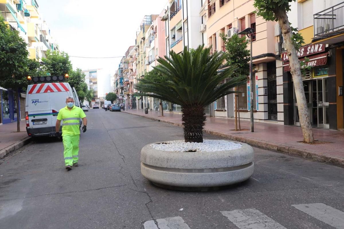 Preparativos para peatonalizar la Viñuela