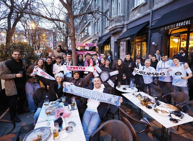 El Celta y el celtismo hacen piña en Belgrado antes del partido contra el Estrella Roja