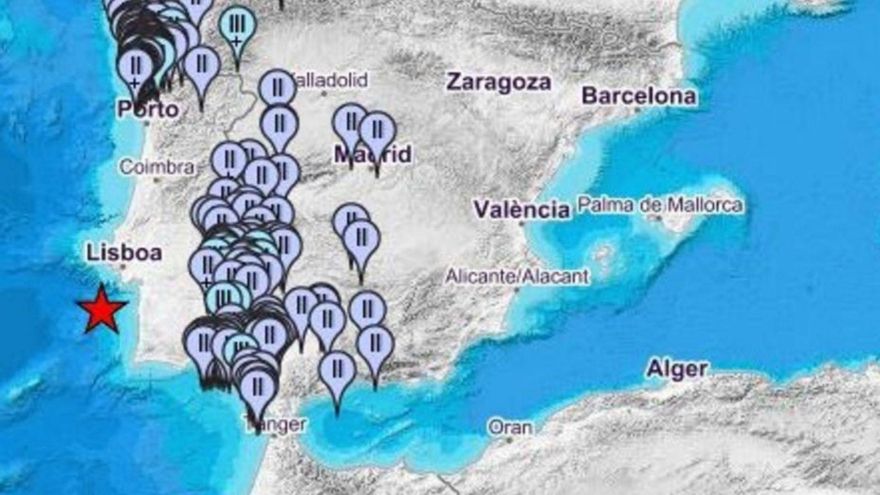 Un seísmo de magnitud 5.3 al sur de Lisboa se siente en Galicia y otras ocho autonomías