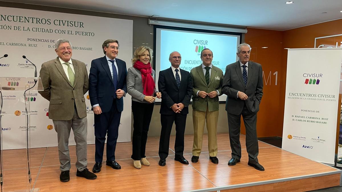 El encuentro de los presidentes de los puertos de Sevilla y Málaga organizado por Civisur ha tenido lugar este miércoles en Sevilla.