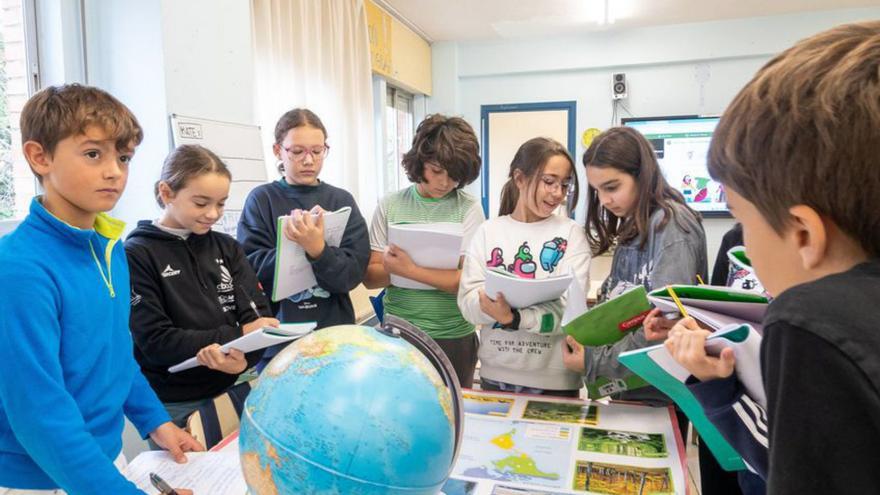 Alumnos de Quinto en una clase impartida en inglés en el colegio Parque Infantil.