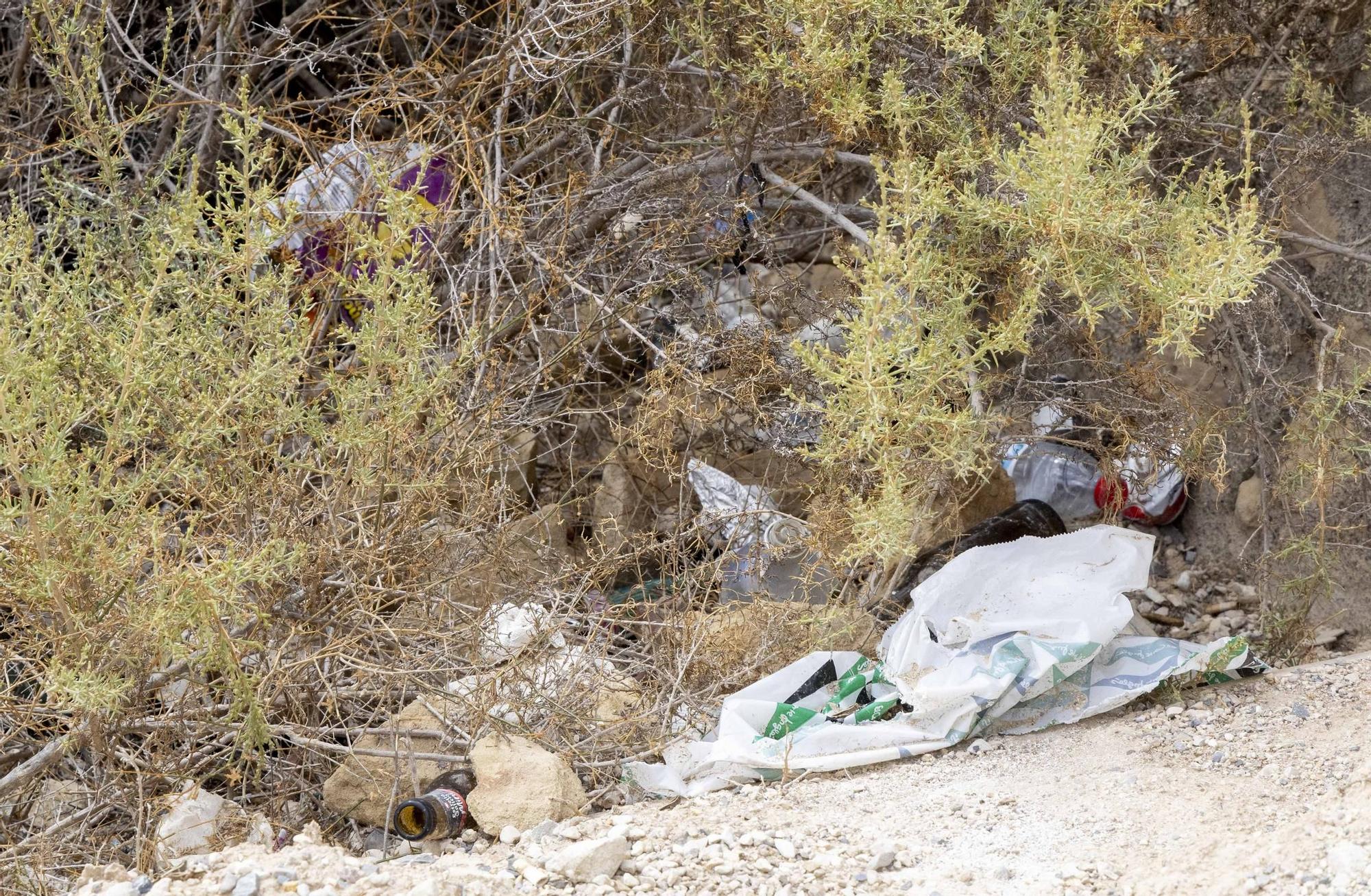 Mal estado y suciedad en el parque de la Ereta en Alicante