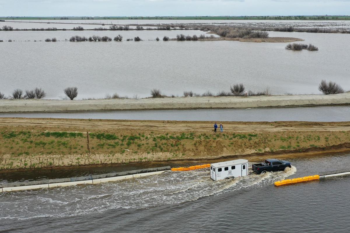 Inundaciones en el condado de Tulare, en California