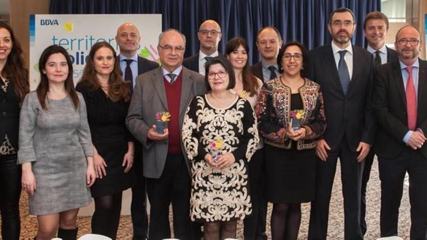 Representantes de las cinco entidades premiadas en Alicante.