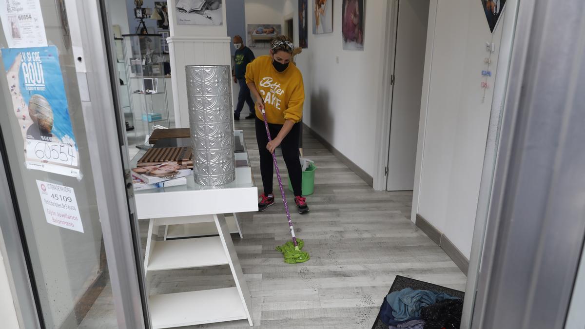 Inundaciones en Gijón por las fuertes lluvias