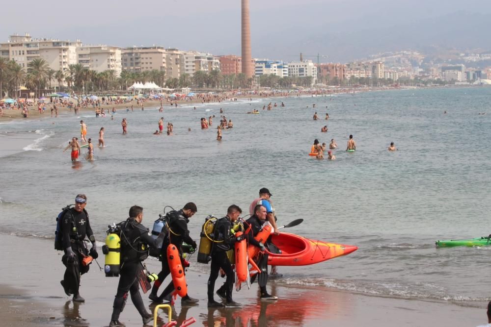 Limpieza del fondo marino en Málaga