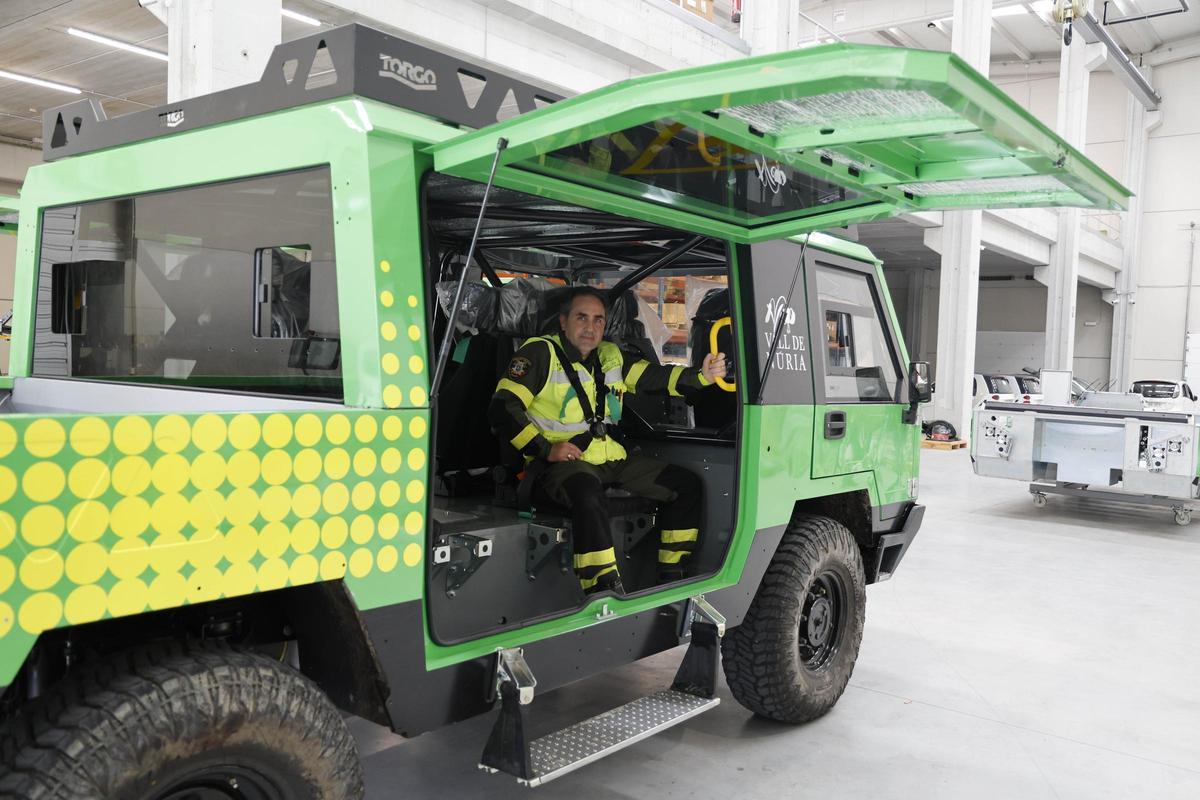 Vista lateral del Torgo, el 4x4 eléctrico vigués