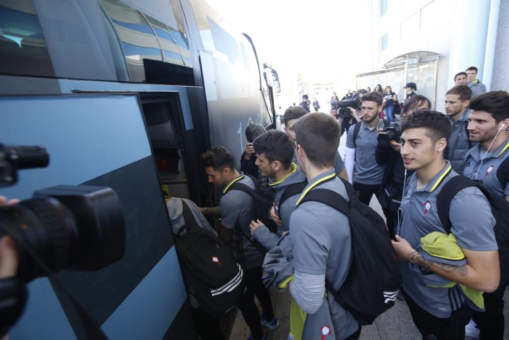 Llegada del Celta a Peinador