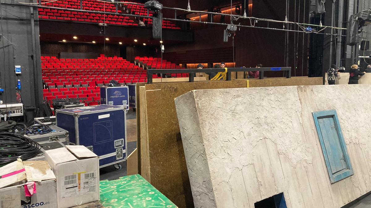 Elements coreogràfics del musical, aquest matí ja a l'escenari del Kursaal